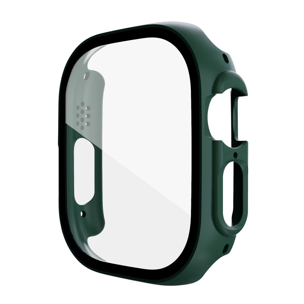 Mega Flot Apple Watch Ultra Cover med Skærmbeskytter i Plastik og Hærdet Glas - Grøn#serie_3