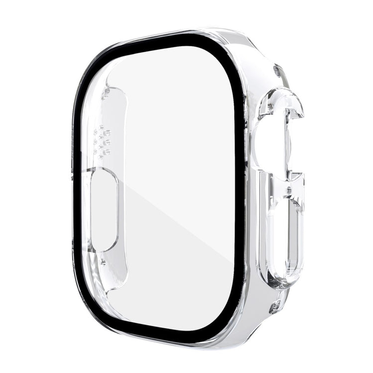 Mega Flot Apple Watch Ultra Cover med Skærmbeskytter i Plastik og Hærdet Glas - Gennemsigtig#serie_4