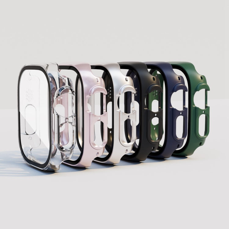 Mega Flot Apple Watch Ultra Cover med Skærmbeskytter i Plastik og Hærdet Glas - Pink#serie_5