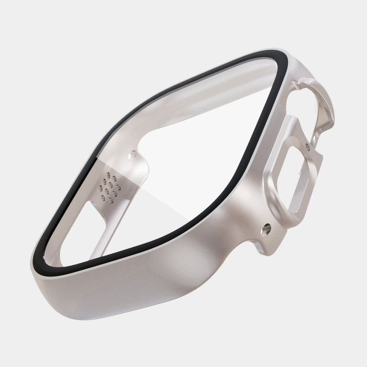 Mega Flot Apple Watch Ultra Cover med Skærmbeskytter i Plastik og Hærdet Glas - Sølv#serie_6