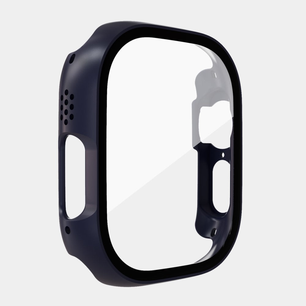 Mega Flot Apple Watch Ultra Cover med Skærmbeskytter i Plastik og Hærdet Glas - Blå#serie_8