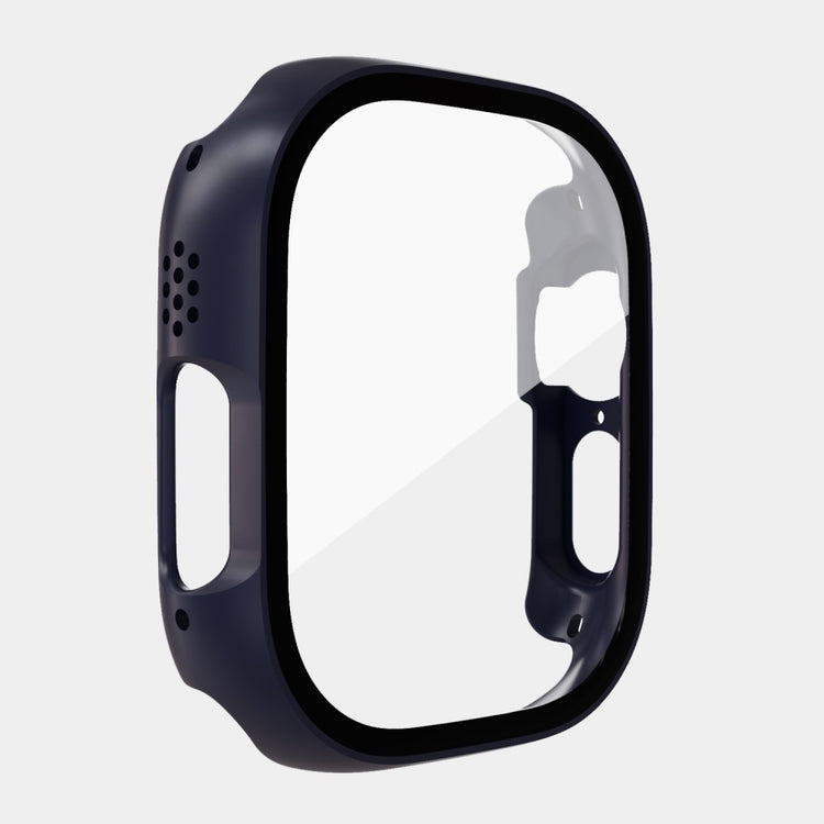 Mega Flot Apple Watch Ultra Cover med Skærmbeskytter i Plastik og Hærdet Glas - Blå#serie_8