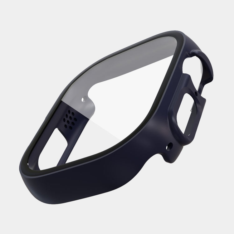 Mega Flot Apple Watch Ultra Cover med Skærmbeskytter i Plastik og Hærdet Glas - Blå#serie_8
