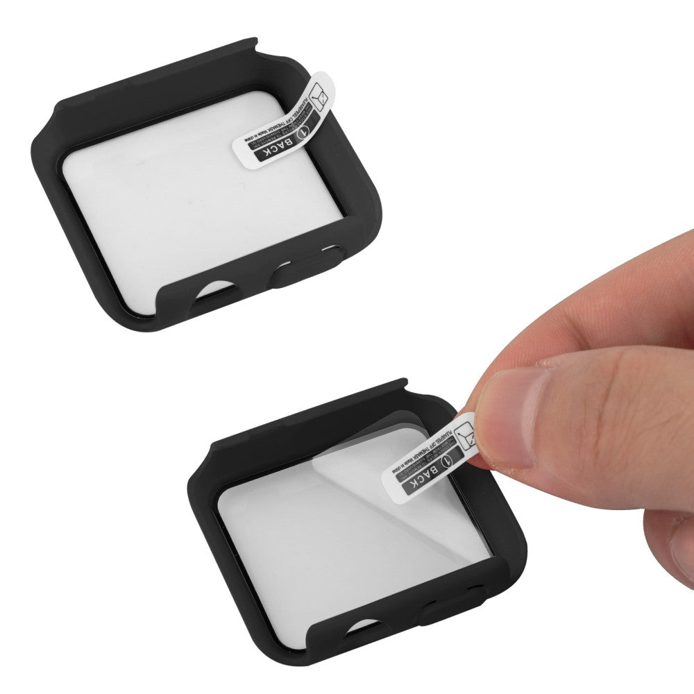 Apple Watch Ultra Plastik Rem med Cover og Hærdet Glas - Sort#serie_1