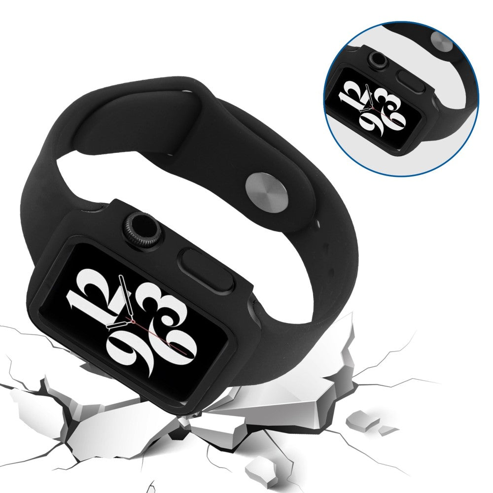 Apple Watch Ultra Plastik Rem med Cover og Hærdet Glas - Sort#serie_1