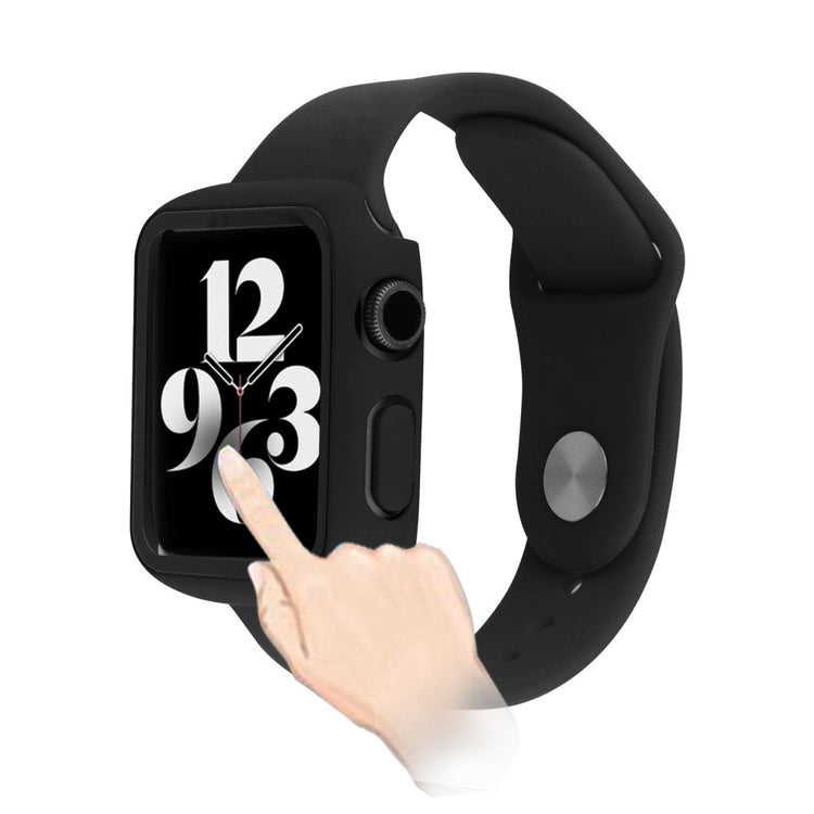 Apple Watch Ultra Plastik Rem med Cover og Hærdet Glas - Sort#serie_1