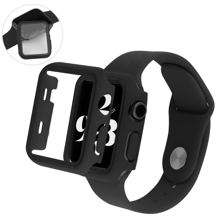 Apple Watch Ultra Plastik Rem med Cover og Hærdet Glas - Sort#serie_1