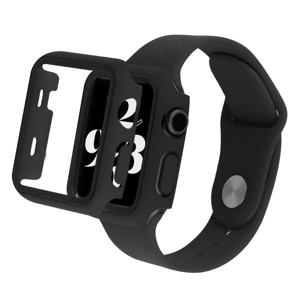 Apple Watch Ultra Plastik Rem med Cover og Hærdet Glas - Sort#serie_1