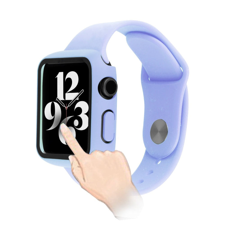 Apple Watch Ultra Plastik Rem med Cover og Hærdet Glas - Lilla#serie_10