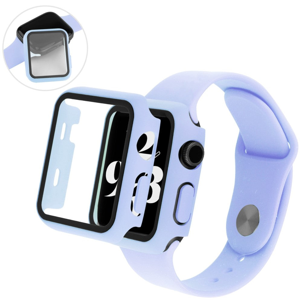 Apple Watch Ultra Plastik Rem med Cover og Hærdet Glas - Lilla#serie_10