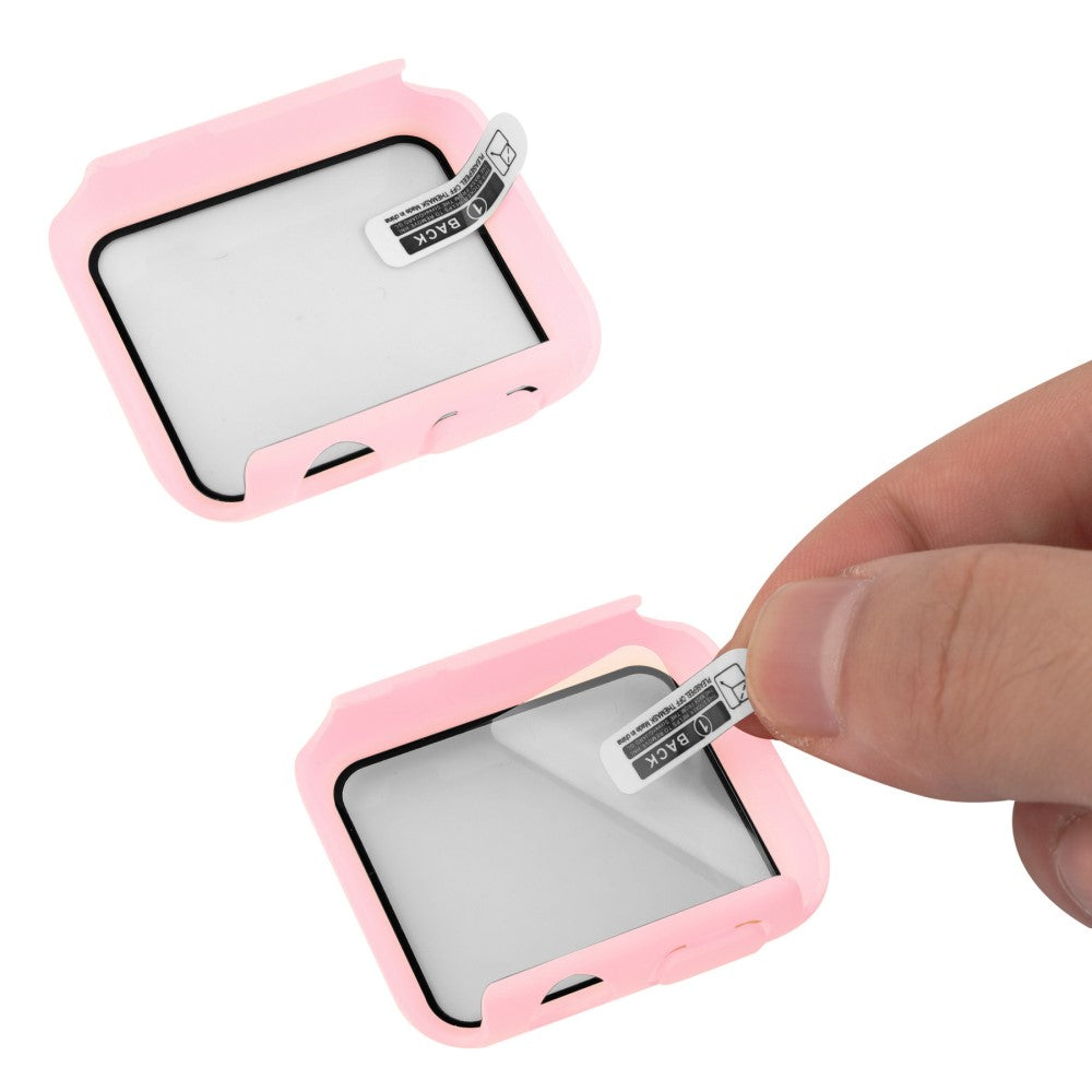 Apple Watch Ultra Plastik Rem med Cover og Hærdet Glas - Pink#serie_11