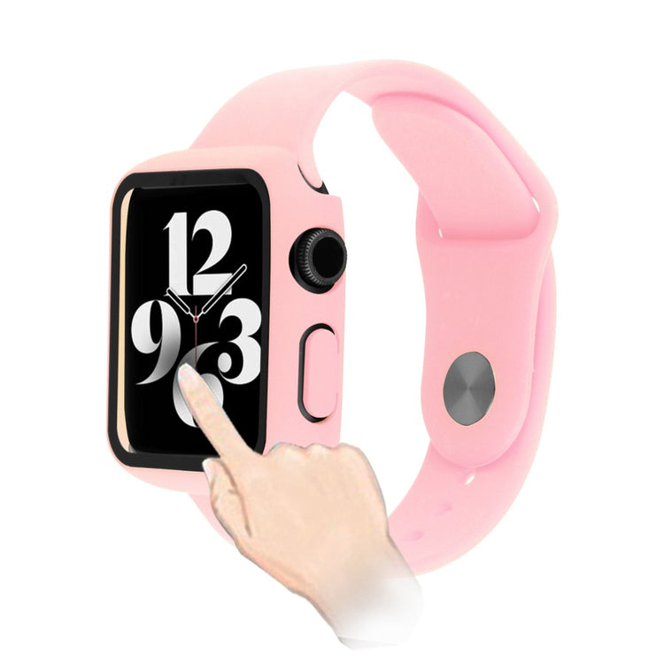 Apple Watch Ultra Plastik Rem med Cover og Hærdet Glas - Pink#serie_11