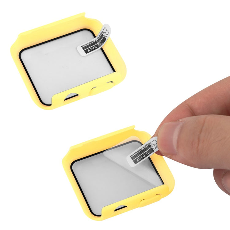 Apple Watch Ultra Plastik Rem med Cover og Hærdet Glas - Gul#serie_12