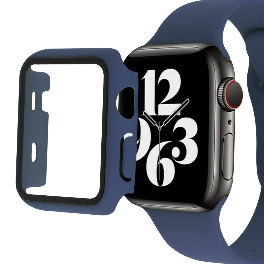 Apple Watch Ultra Plastik Rem med Cover og Hærdet Glas - Blå#serie_13