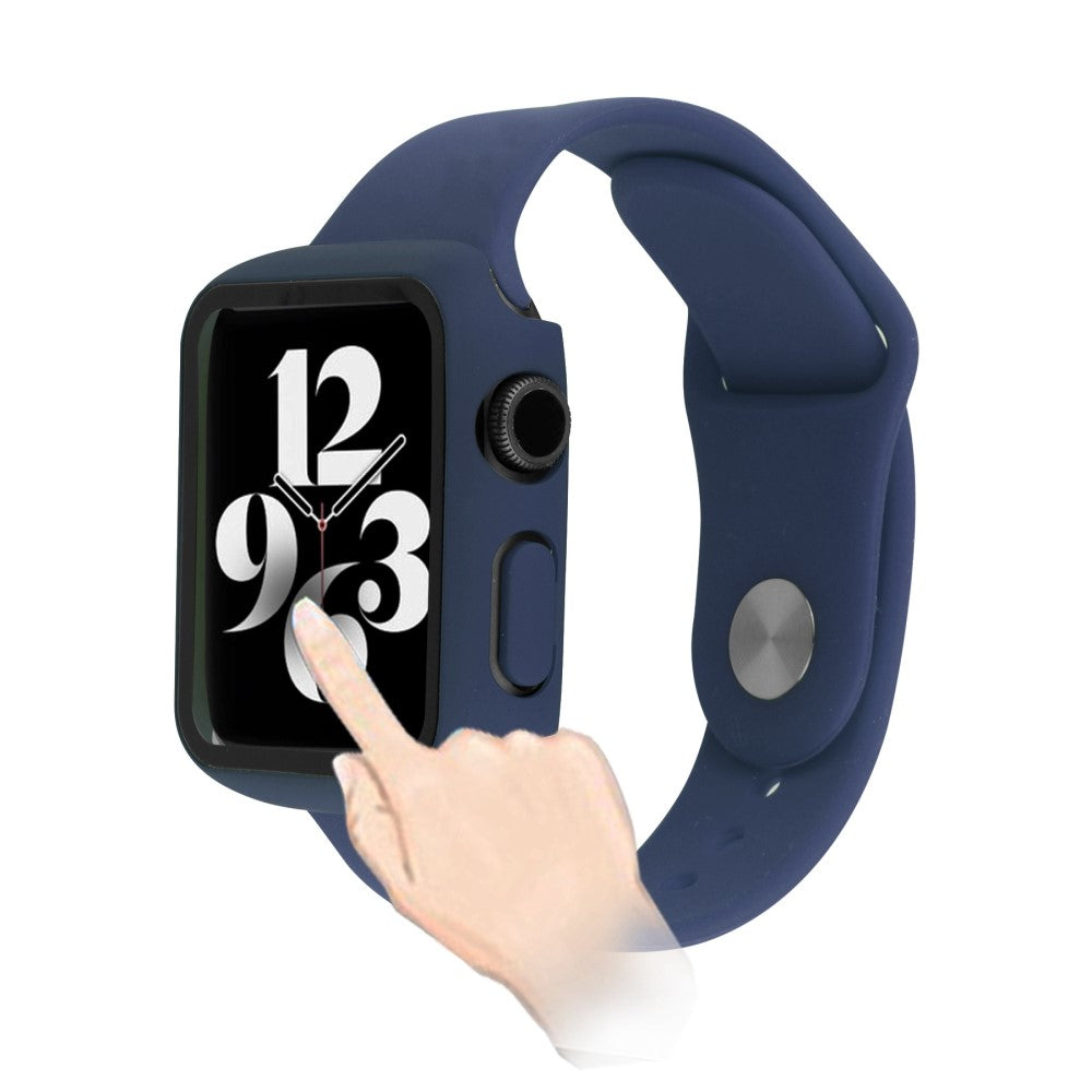 Apple Watch Ultra Plastik Rem med Cover og Hærdet Glas - Blå#serie_13