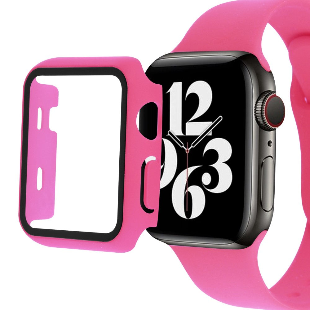 Apple Watch Ultra Plastik Rem med Cover og Hærdet Glas - Pink#serie_14