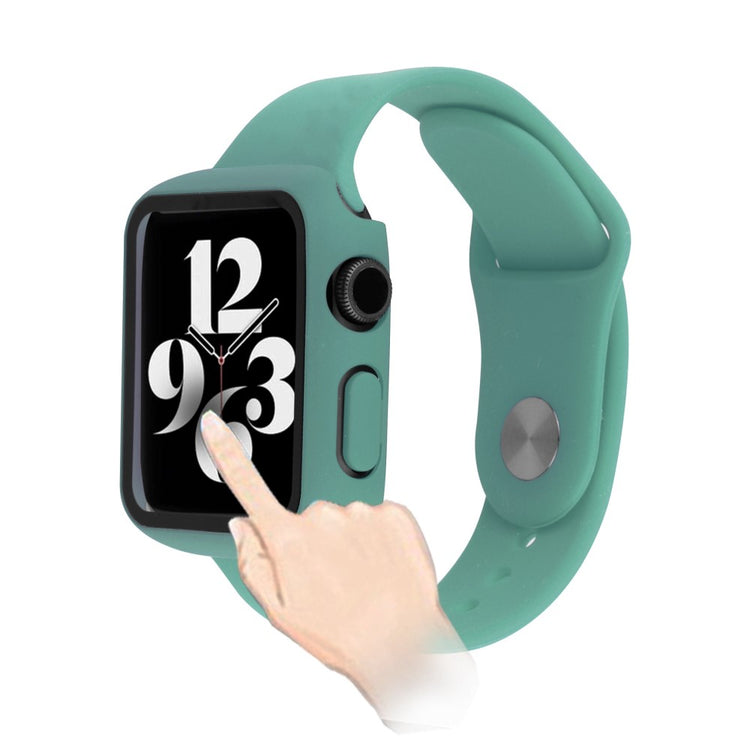 Apple Watch Ultra Plastik Rem med Cover og Hærdet Glas - Grøn#serie_15