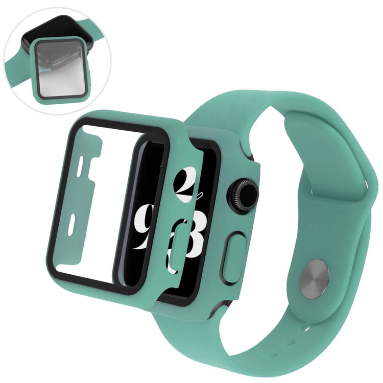 Apple Watch Ultra Plastik Rem med Cover og Hærdet Glas - Grøn#serie_15