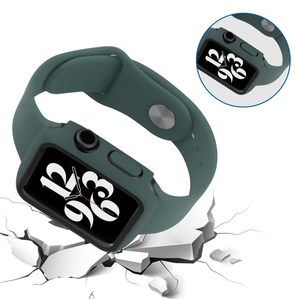 Apple Watch Ultra Plastik Rem med Cover og Hærdet Glas - Grøn#serie_2