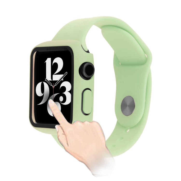 Apple Watch Ultra Plastik Rem med Cover og Hærdet Glas - Grøn#serie_5