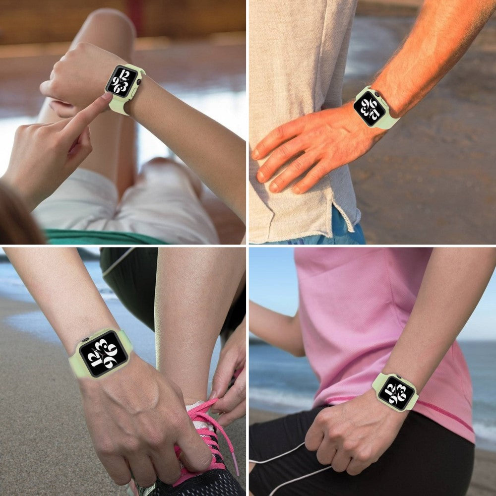 Apple Watch Ultra Plastik Rem med Cover og Hærdet Glas - Grøn#serie_5