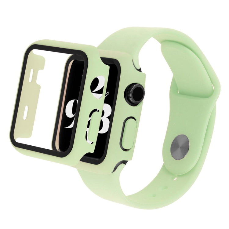 Apple Watch Ultra Plastik Rem med Cover og Hærdet Glas - Grøn#serie_5