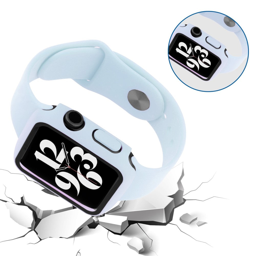 Apple Watch Ultra Plastik Rem med Cover og Hærdet Glas - Blå#serie_6