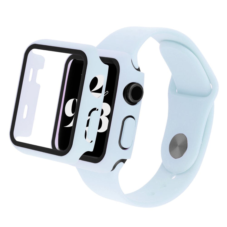 Apple Watch Ultra Plastik Rem med Cover og Hærdet Glas - Blå#serie_6