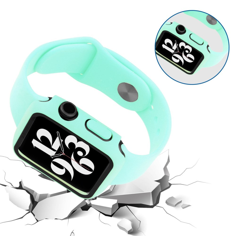 Apple Watch Ultra Plastik Rem med Cover og Hærdet Glas - Grøn#serie_8
