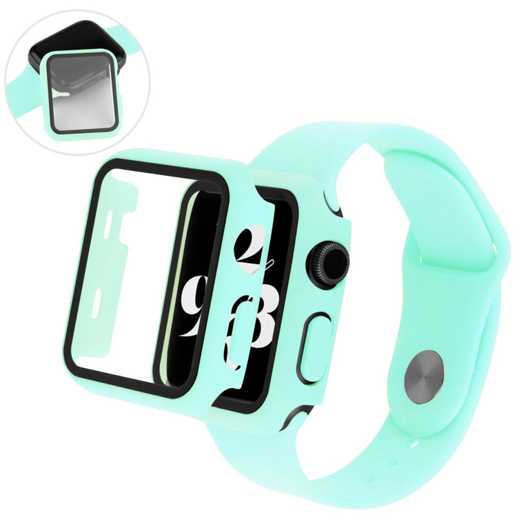 Apple Watch Ultra Plastik Rem med Cover og Hærdet Glas - Grøn#serie_8