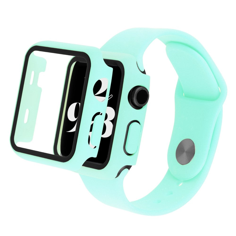 Apple Watch Ultra Plastik Rem med Cover og Hærdet Glas - Grøn#serie_8