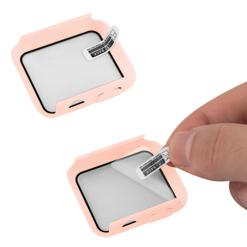 Apple Watch Ultra Plastik Rem med Cover og Hærdet Glas - Pink#serie_9