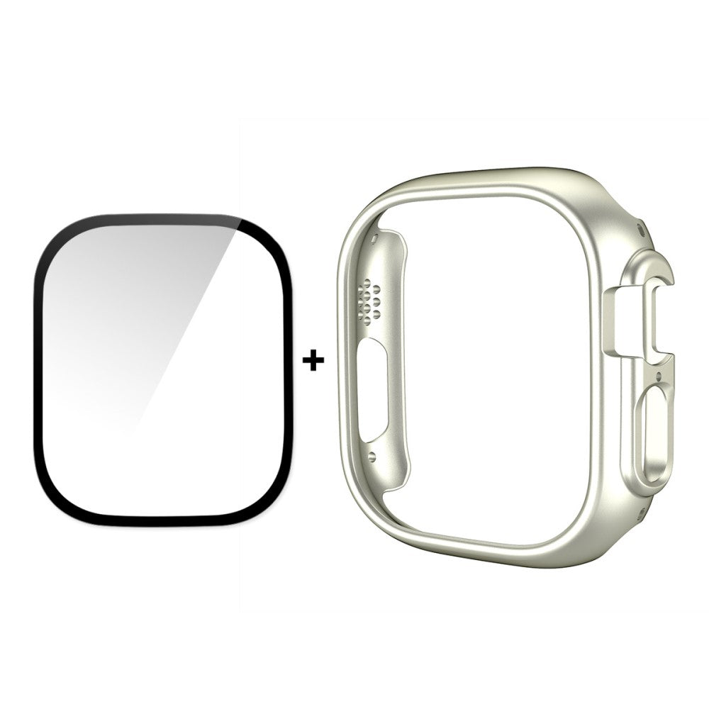 Apple Watch Ultra Plastik Cover med Skærmbeskytter - Sølv#serie_1