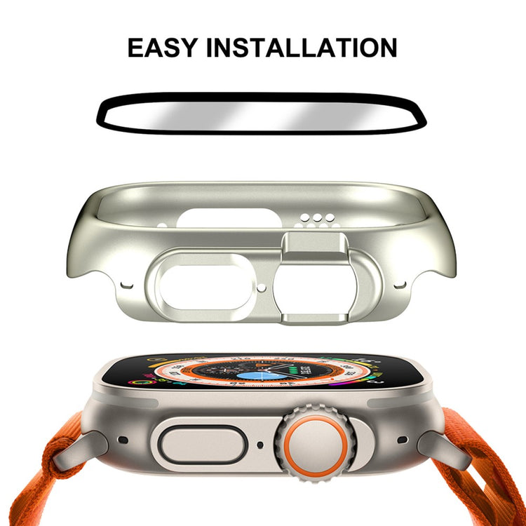 Apple Watch Ultra Plastik Cover med Skærmbeskytter - Orange#serie_6