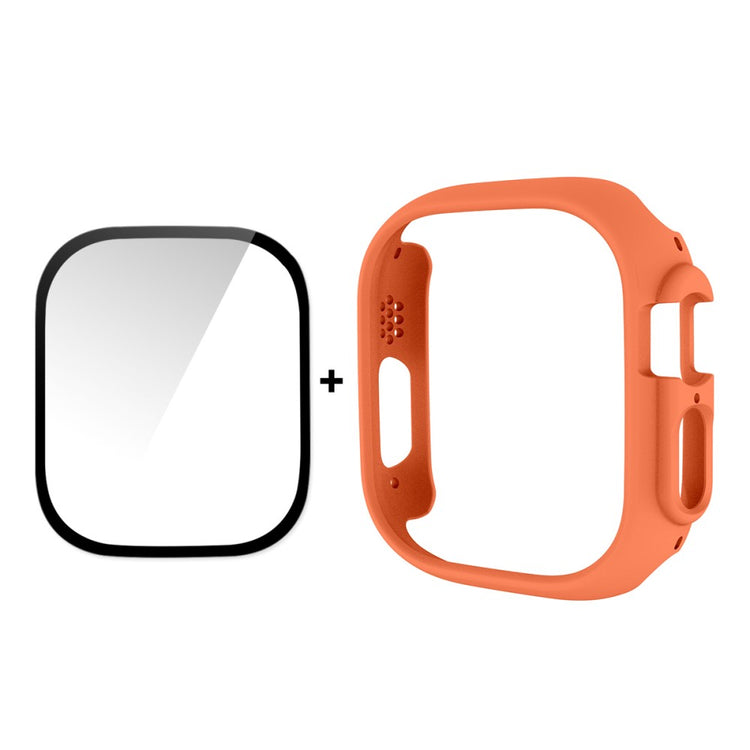 Apple Watch Ultra Plastik Cover med Skærmbeskytter - Orange#serie_6