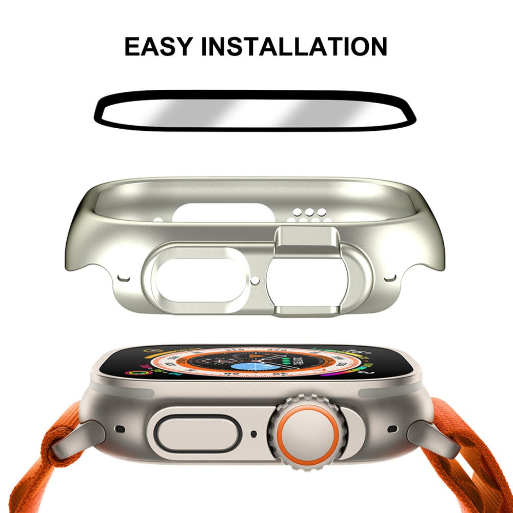 Apple Watch Ultra Plastik Cover med Skærmbeskytter - Blå#serie_8