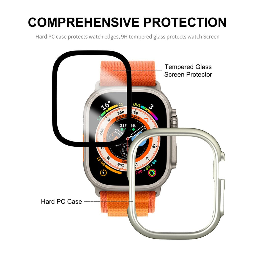 Apple Watch Ultra Plastik Cover med Skærmbeskytter - Gennemsigtig#serie_9