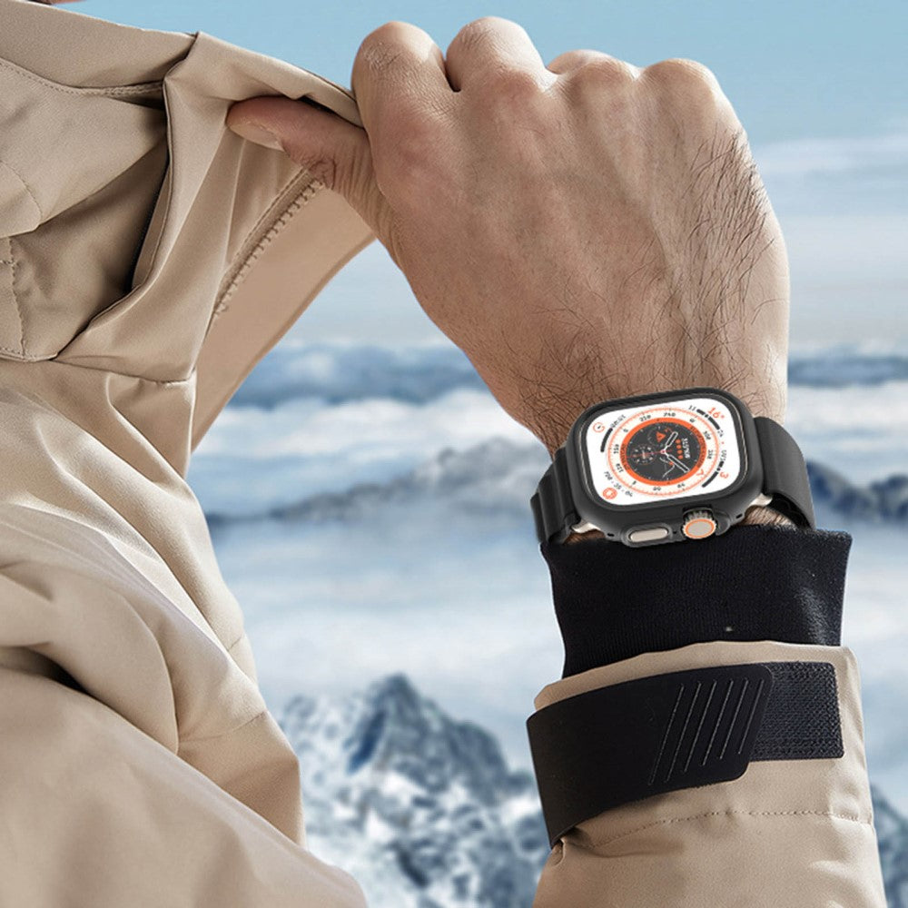 Rigtigt Fed Apple Watch Ultra Plastik Cover - Sølv#serie_2