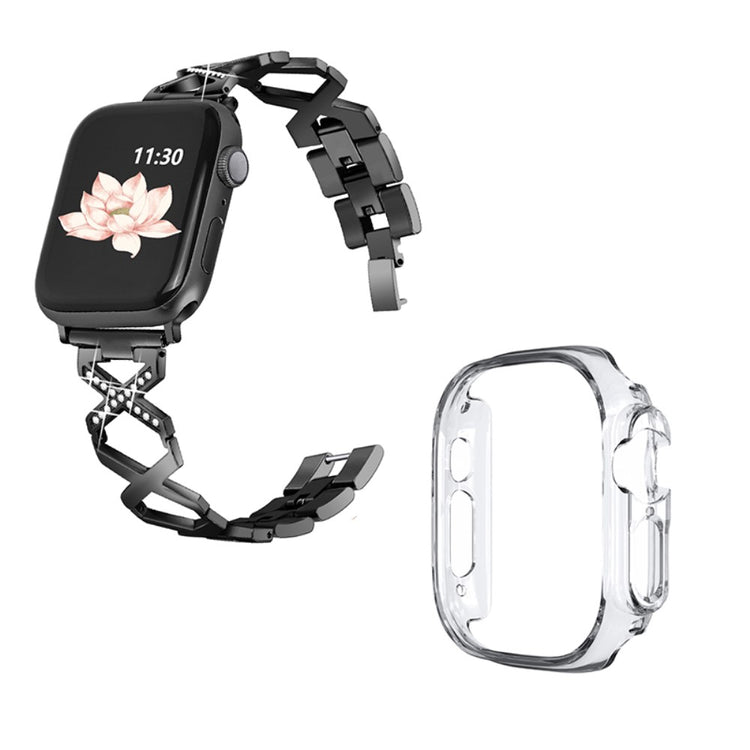 Apple Watch Ultra Metal Rem med Cover - Sort#serie_2