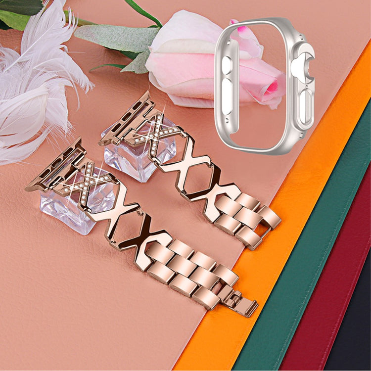 Apple Watch Ultra Metal Rem med Cover - Guld#serie_1