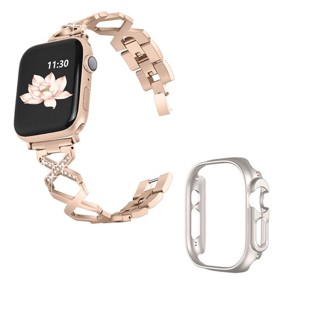 Apple Watch Ultra Metal Rem med Cover - Guld#serie_1
