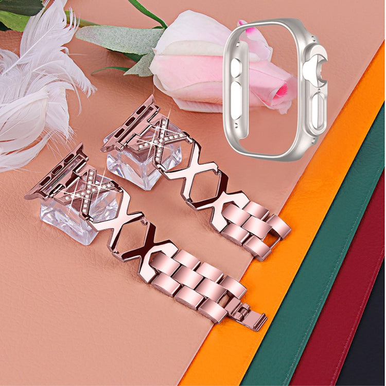 Apple Watch Ultra Metal Rem med Cover - Pink#serie_3