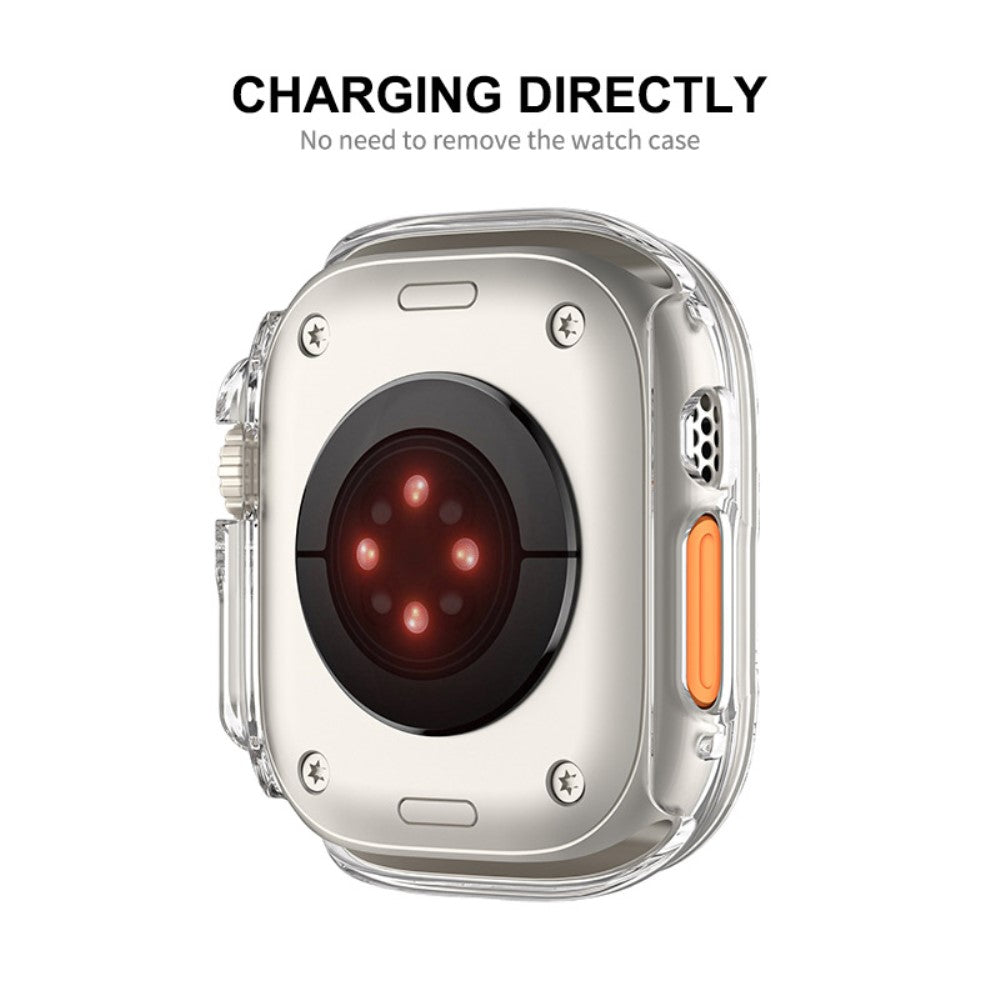 Mega Fed Apple Watch Ultra Cover med Skærmbeskytter i Plastik og Hærdet Glas - Sort#serie_5