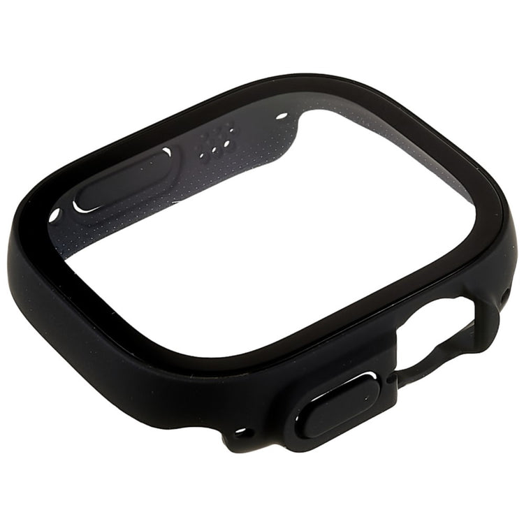 Vildt Fed Apple Watch Ultra Cover med Skærmbeskytter i Plastik og Hærdet Glas - Sort#serie_1