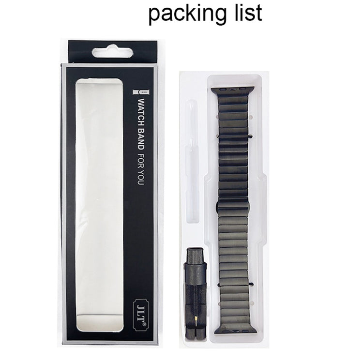 Rigtigt fed Universal Apple Metal Urrem - Sort#serie_1