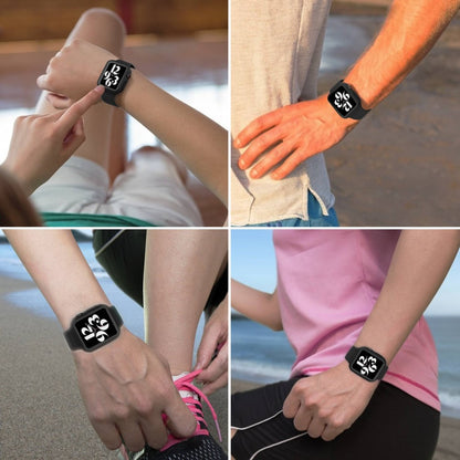 Apple Watch Series 8 (41mm) / Apple Watch Series 7 41mm Plastik Rem med Cover og Hærdet Glas - Sort#serie_1