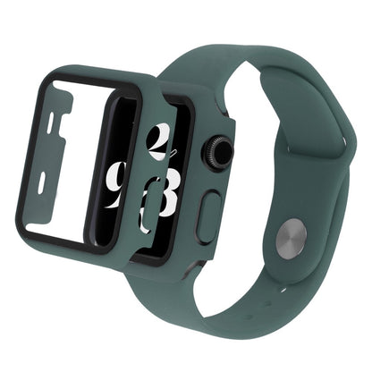 Apple Watch Series 8 (41mm) / Apple Watch Series 7 41mm Plastik Rem med Cover og Hærdet Glas - Grøn#serie_2