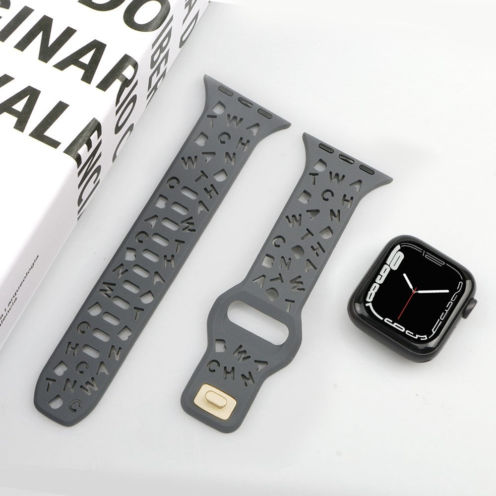 Super cool Universal Apple Silikone Rem - Sølv#serie_9