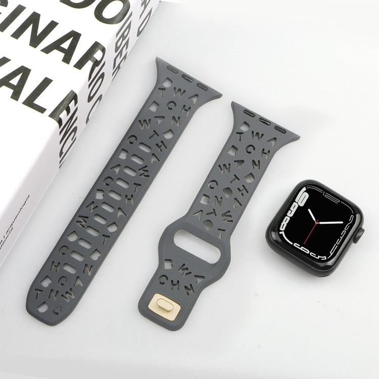 Super cool Universal Apple Silikone Rem - Sølv#serie_9