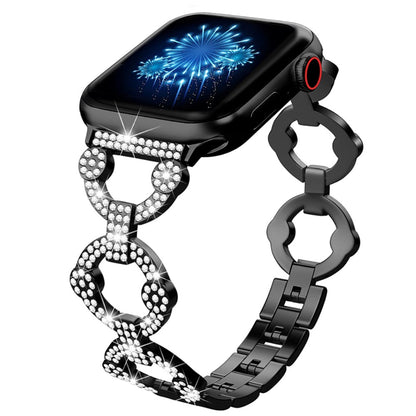 Vildt godt Universal Apple Rhinsten og Glas Rem - Sort#serie_1